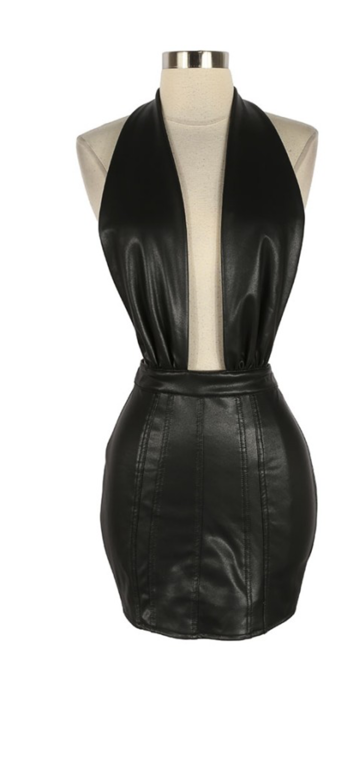 Backout leather skirt