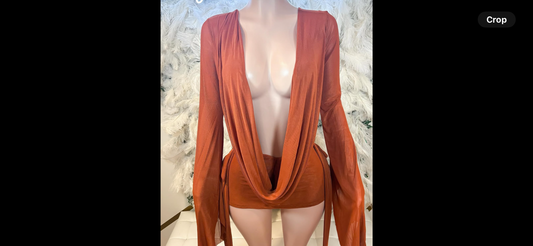 Brown backless dress