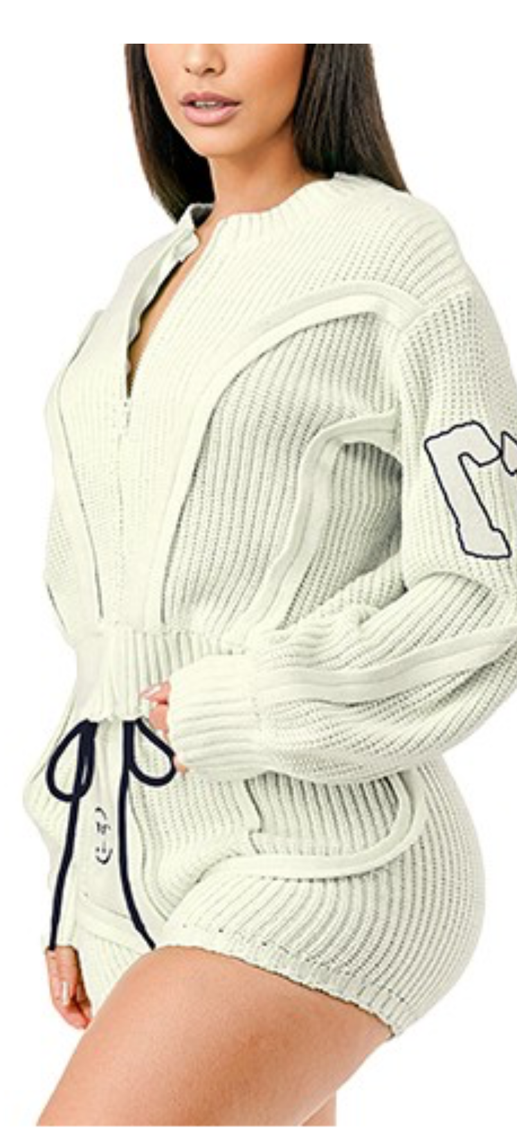 Sporty short sweater set