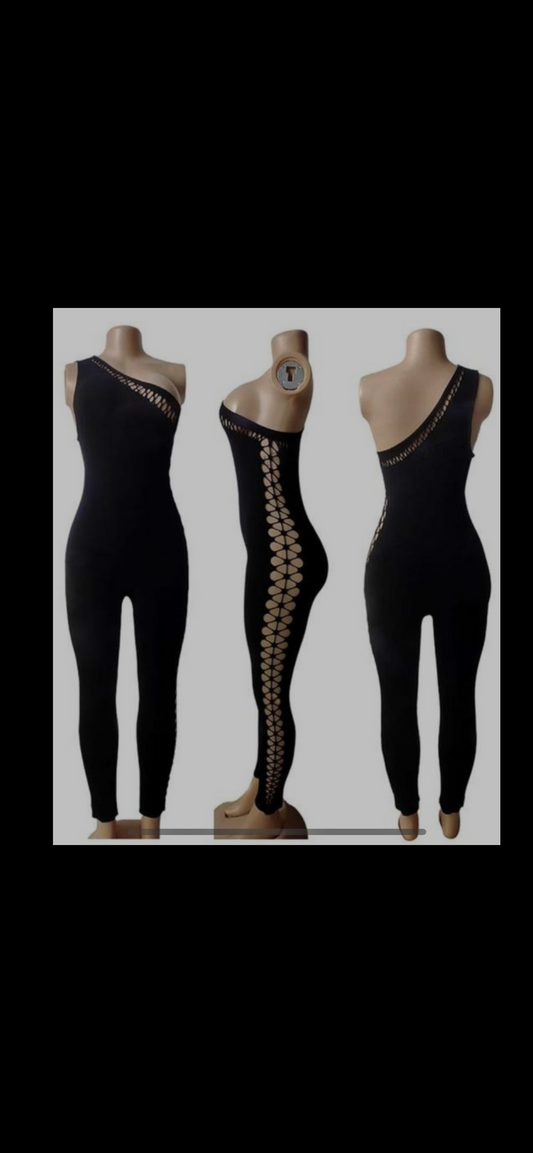 One shoulder jumpsuit