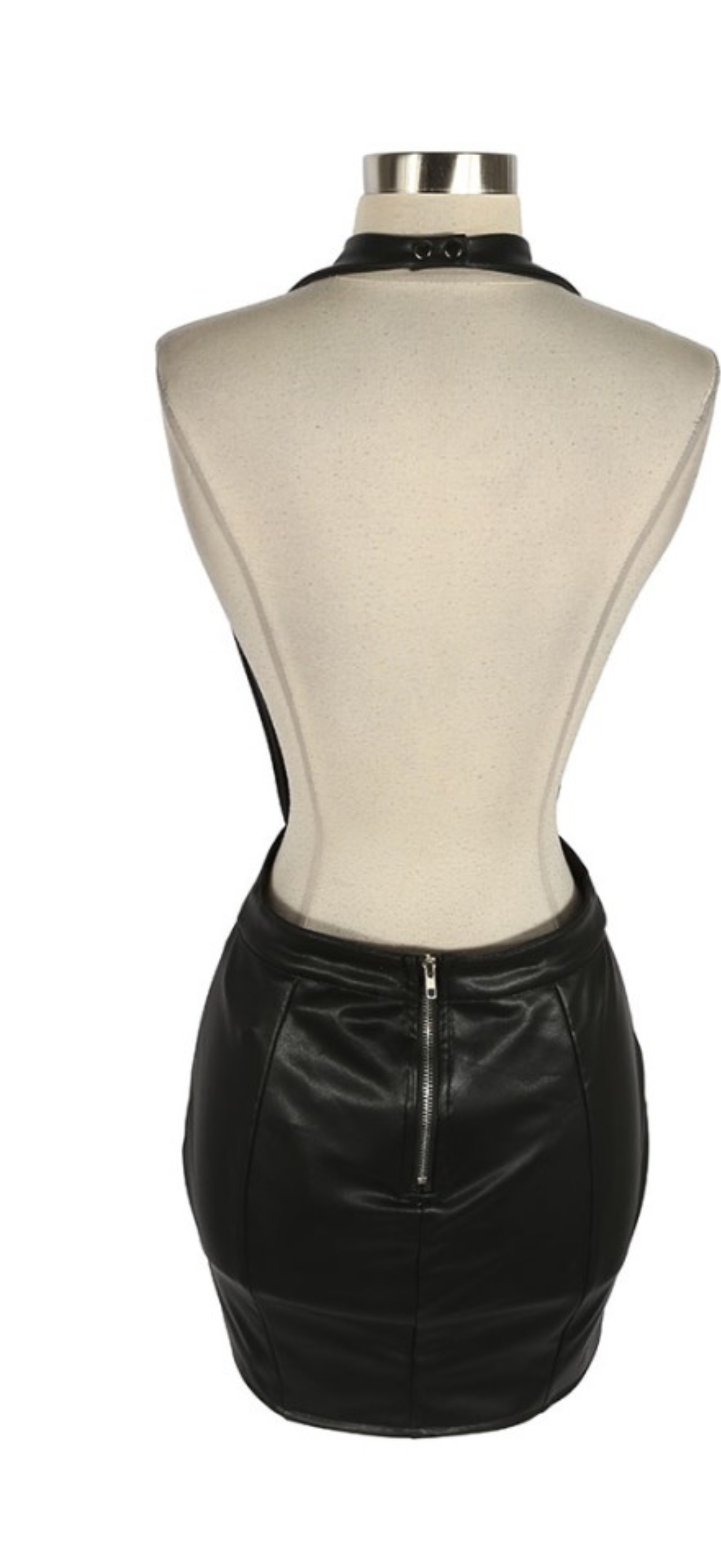 Backout leather skirt